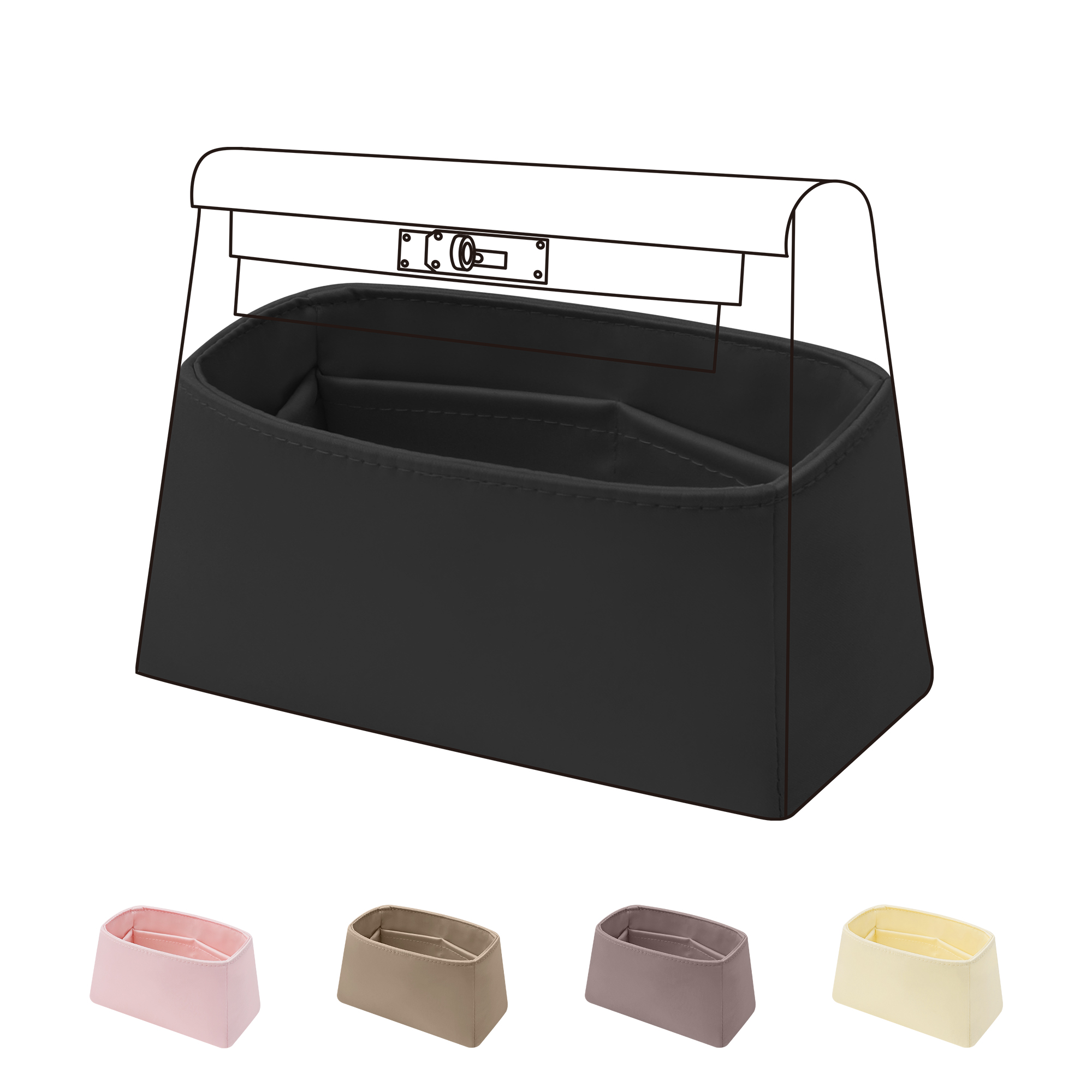 Luxury Bags Hermes - Organizer do torebki DGAZ Silk Purse,