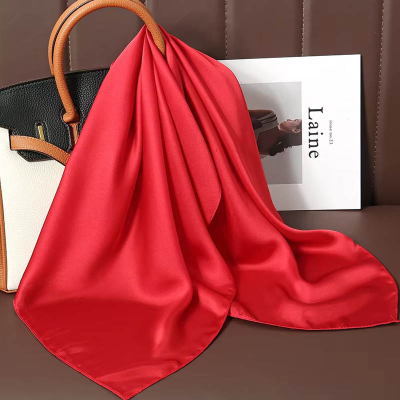Luxury Bags In China - Luksusowa jednokolorowa jedwabna apaszka damska, miękka