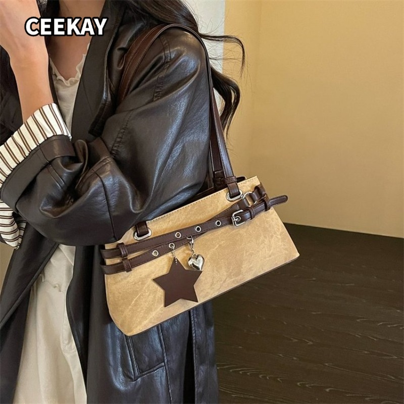 Saddle Bag Distressed - Torebka damska CEEKAY, wielokolorowa, z efektem
