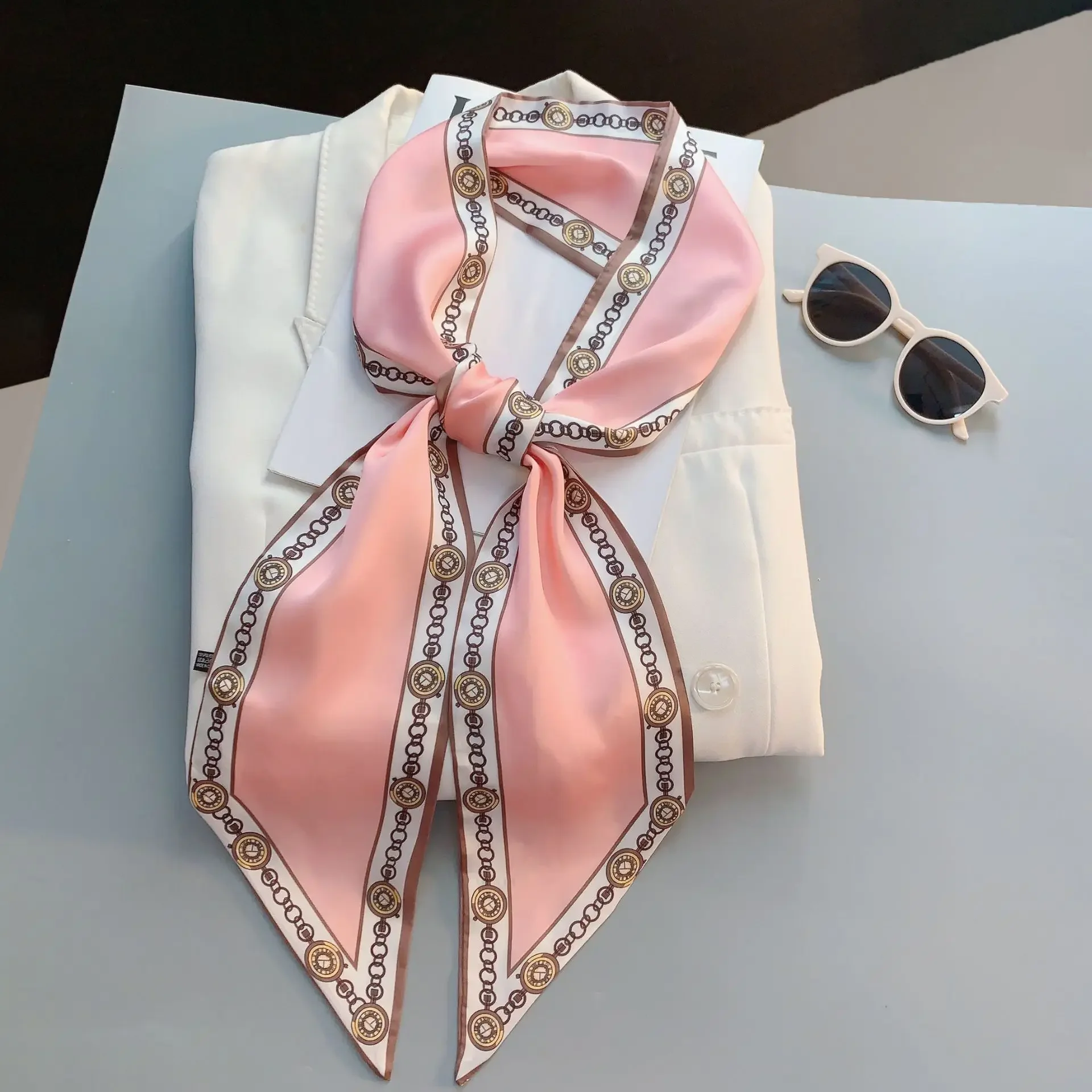 Wąski szalik z nadrukiem, w kr – Luxury Bags Brands For Women recenzja i cena