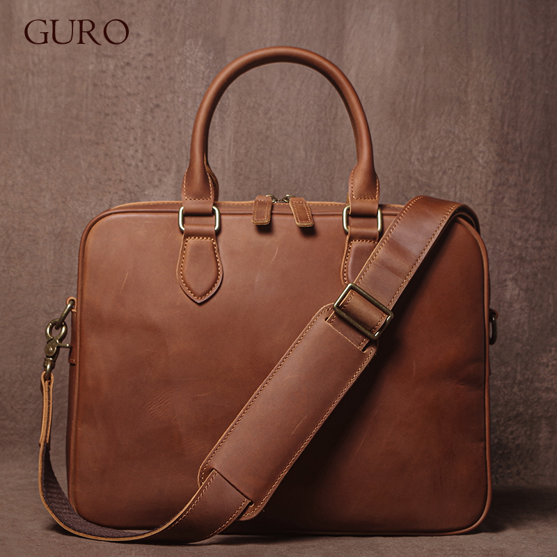 GURO Men Crazy Horse teczka ze – Luxury Bags Laptop recenzja i cena